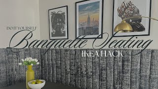 IKEA HACK DIY BANQUETTE SEATING  BUILDING CUSTOM BANQUETTE SEATING USING THE IKEA KALLAX [upl. by Nidnarb]