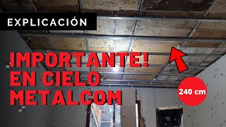 CONSTRUCCIÓN con METALCON 195🔺 Explicación Cielo METALCOM  Steel Frame [upl. by Nyluqcaj]