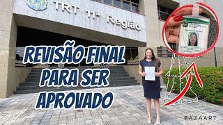 CONCURSO TRT 11  COMO FAZER A REVISÃO FINAL NAS ÚLTIMAS SEMANAS  TJAA [upl. by Alair919]