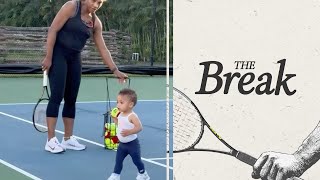 Serena Williams’ youngest daughter hits the tennis court  The Break [upl. by Aniraad]