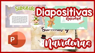 COMO HACER DIAPOSITIVAS NAVIDEÑAS EN POWER POINT PLANTILLA [upl. by Gillett601]