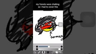 Tutorial on how to draw CH heads countryhumans drawing tutorial shorts [upl. by Vivyanne]