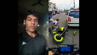 Bike 🚳 accident ⚠️ ।। Safe drive reaction trending ytshortssahib stunts [upl. by Filide361]