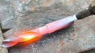 This steel hardening technique is not taught in schools quality TAPS hand drills [upl. by Airdna]