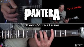 Floods Guitar Lesson FULL SONG  Pantera [upl. by Amsirahc]