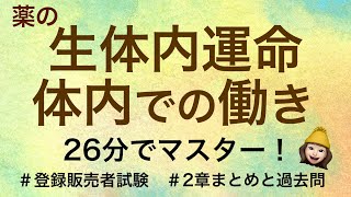 【2章薬の生体内運命体内での働き】薬剤師が解説する登録販売者試験 [upl. by Quigley156]