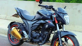 Suzuki Gixxer Monotone Black  New Modified Suzuki Gixxer  Pronoy Official  Suzuki Gixxer 155 [upl. by Aleece99]