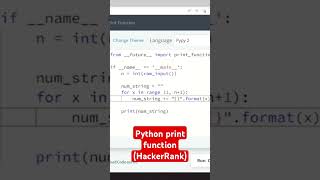 HackerRank print function Python [upl. by Simmons]