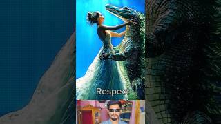 A Woman Fuses with A Crocodile on AGTamericagottalent agt magic talentshorts [upl. by Avon]