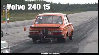 Volvo 240 t5 1000whp Burnout and Dragrace test [upl. by Zampino49]