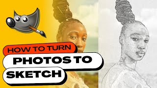 How to Turn a Photo into a PENCIL SKETCH  DRAWING in GIMP [upl. by Niela239]