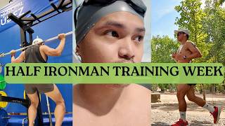 HALF IRONMAN TRAINING unfiltered  Ironman 703 full training week [upl. by Enirehtac322]