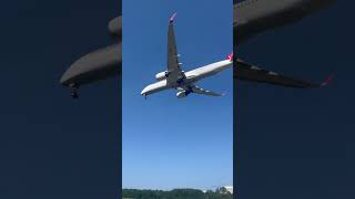 Turkish A350  IAD planespotting  avaition a350 avgeek shorts [upl. by Odawa]