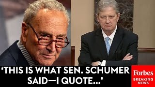 John Kennedy Quotes Schumers Own Words To Rebut Democrats Calls For Supreme Court Ethics Bill [upl. by Declan]