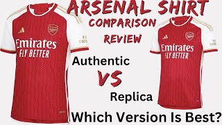 Arsenal Home Shirt 202324 Comparison Review Adidas Premier League Jersey Authentic Kit Error [upl. by Adler]