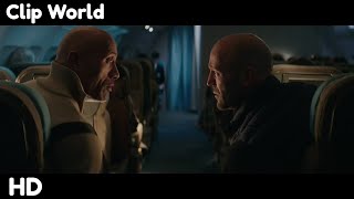 Hobbs amp Shaw funny scene in aeroplane  in hindi  hd  clip world [upl. by Akenehs590]