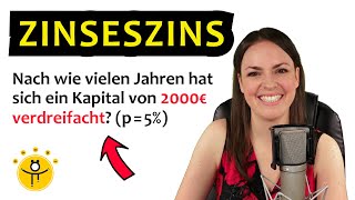 Zinseszins Jahre berechnen – Zinsrechnung Zinsen [upl. by Dusza804]