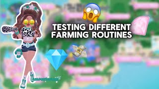 TESTING DIFFERENT FARMING ROUTINES IN ROYALE HIGH  AshMarieplays [upl. by Bailey]