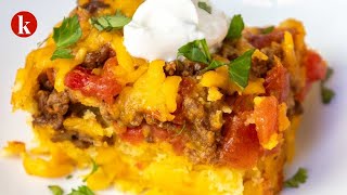 Rotel Cornbread Casserole with Ground Beef [upl. by Koosis700]