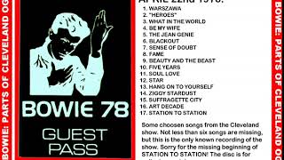 David Bowie Richfield Coliseum Cleveland april 22nd 1978  audio [upl. by Yerroc]