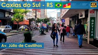 Caxias do Sul  RS  Av Júlio de Castilhos  Agosto 2023  4K [upl. by Romeon]