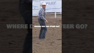 Steer Wrestling rodeo cowboy steer got away shorts [upl. by Otti97]