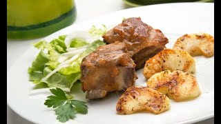 Receta de costilla de ternera asada con gajos de manzana  Karlos Arguiñano [upl. by Orabelle62]