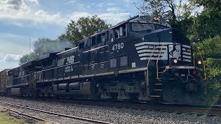 NS 4780 leads a very late NS 12R in pineville 1042024 [upl. by Dorkas]