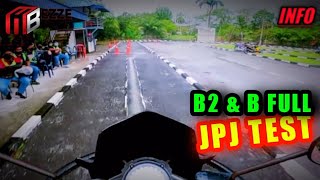 Cara Ujian JPJ motorsikal B2 dan B full  PS SAMY ACADEMY DRIVING SCHOOL [upl. by Aihtenak]