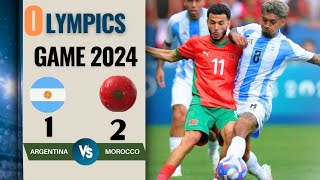 Argentina vs Morocco 12  Olympic match 2024  Football Highlights [upl. by Greabe169]