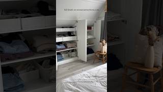 IKEA wardrobe for sloped ceiling diy ikeafurniture ikea ikeahack [upl. by Arabel567]