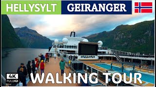 Hellysylt to Geiranger🔥✨ Geiranger Walking Tour 🇧🇻 Geiranger Waterfall Norway [upl. by Afra]