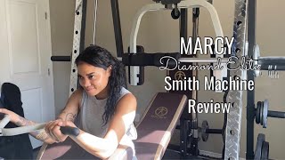 MARCY DIAMOND ELITE 9010 SMITH MACHINE REVIEW  At HOME Gym Cage Workout Machine [upl. by Wilen]