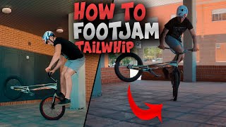 How I learned to FOOTJAM TAILWHIP IN 7 MINUTES  Brakeless Street Trials 2 [upl. by Lapointe]