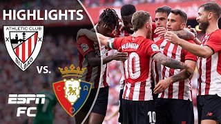 Athletic Club maintain European chase after Osasuna victory  LaLiga Highlights  ESPN FC [upl. by Amelus]