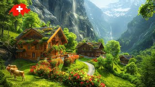 Stäubifall Axalp SWITZERLAND 4K 🇨🇭 Best Places to Visit in Switzerland 🇨🇭 Swiss Village Tour [upl. by Ahsirtak]