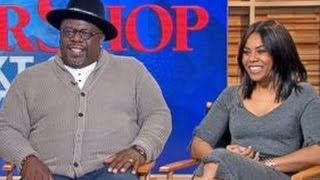 Barbershop The Next Cut  Cedric the Entertainer Regina Hall Dish on New Comedy [upl. by Bonne882]