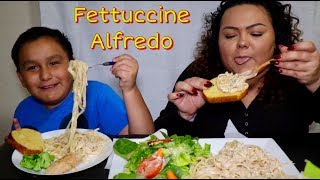 Fettuccini Alfredo Mukbang Eating Show [upl. by Perle583]