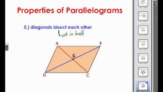 Properties of Parallelograms [upl. by Eniroc455]