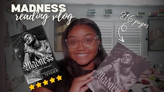 read madness by shantel tessier withn me  reading vlog [upl. by Edniya270]