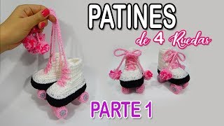 PATINES de 4 ruedas TEJIDOS a CROCHET  parte 12 [upl. by Gayle]