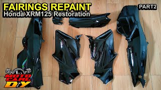 Honda XRM 125 Restoration fairings repaint part 2 [upl. by Attennhoj306]