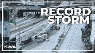 Record snowstorm in Portland  Live coverage [upl. by Tisdale]