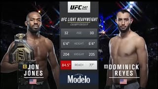 Jon Jones vs Dominick Reyes  UFC 247 Full Fight HD [upl. by Kcirrad]