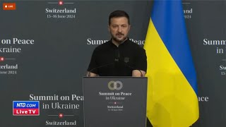 LIVE Zelenskyy on Final Day of Summit on Peace in Ukraine [upl. by Eitsim]