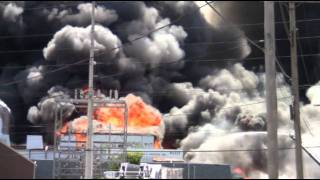 Rieter Automotive Fire  Factory Fire In Lowell Indiana  Huge Fire  building burning [upl. by Nitsrik]