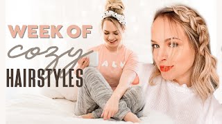 A Full Week of Cozy Hairstyles  Kayley Melissa [upl. by Eelatsyrc664]