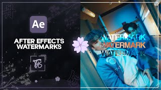 After Effects  Three Styles of Watermarks  Tutorial [upl. by Norrag604]