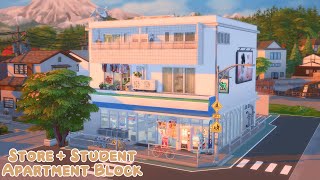 Convenience Store  Student Apartment Block 🏪🍙 The Sims 4  No CC  Stop Motion Build [upl. by Terina]