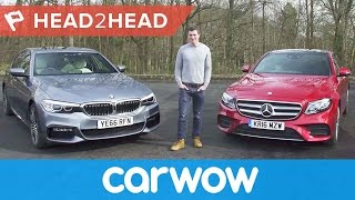 BMW 5 Series vs Mercedes EClass 2018 review  which is best  Head2Head [upl. by Pepita]